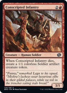 Conscripted Infantry (129) [BRO] - MTG Single
