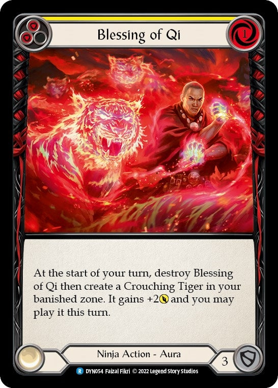 Blessing of Qi (Yellow) (54) [DYN] - Flesh and Blood TCG Single