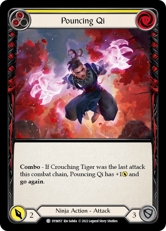 Pouncing Qi (Yellow) (57) [DYN] - Flesh and Blood TCG Single