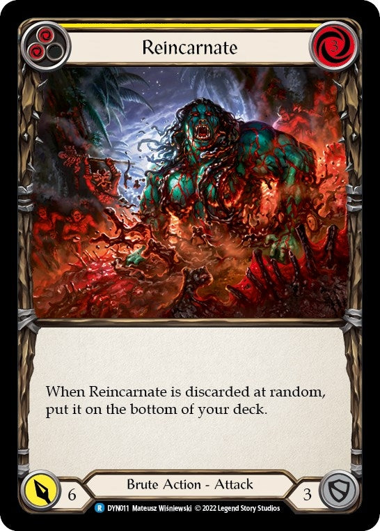 Reincarnate (Yellow) (11) [DYN] - Flesh and Blood TCG Single