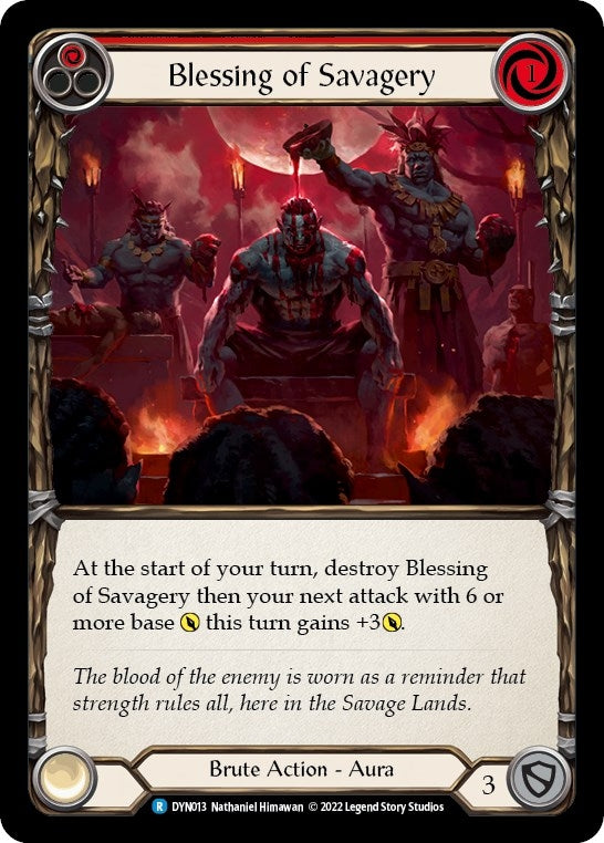 Blessing of Savagery (Red) (13) [DYN] - Flesh and Blood TCG Single