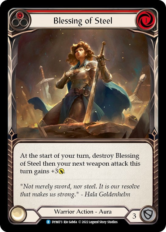 Blessing of Steel (Red) (73) [DYN] - Flesh and Blood TCG Single