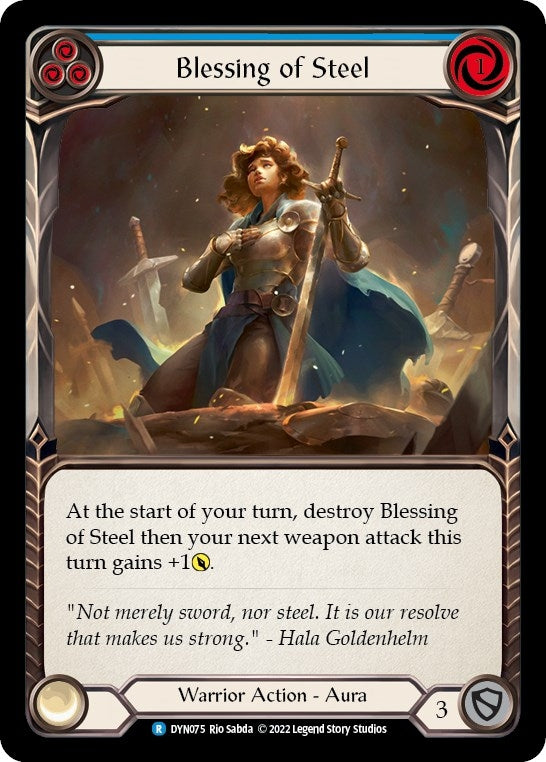 Blessing of Steel (Blue) (75) [DYN] - Flesh and Blood TCG Single
