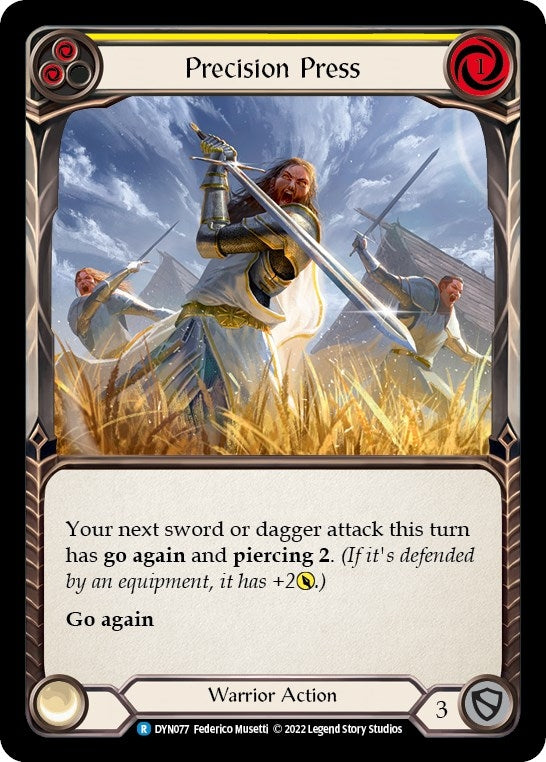 Precision Press (Yellow) (77) [DYN] - Flesh and Blood TCG Single