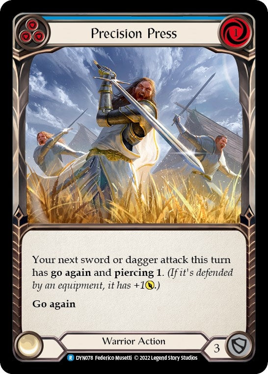 Precision Press (Blue) (78) [DYN] - Flesh and Blood TCG Single