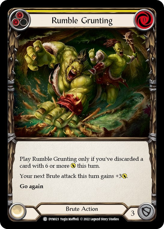 Rumble Grunting (Yellow) (23) [DYN] - Flesh and Blood TCG Single