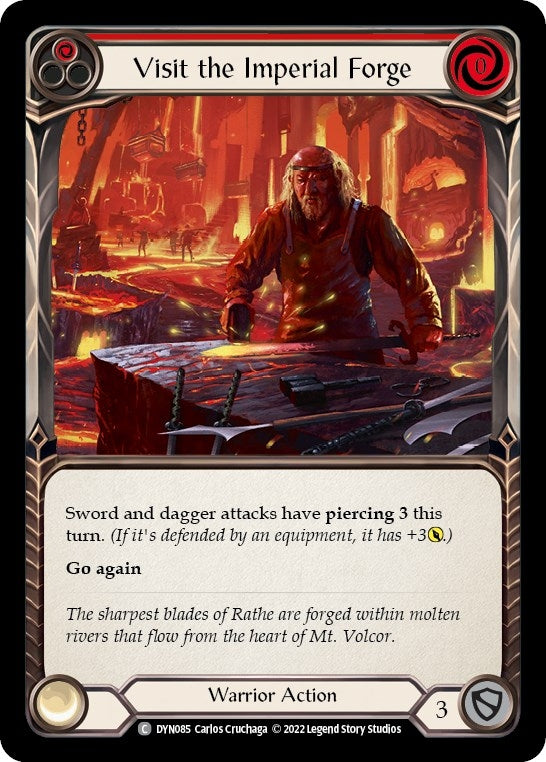 Image for Visit the Imperial Forge (Red) (DYN085) - Flesh and Blood TCG