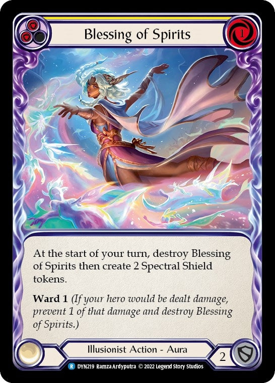 Blessing of Spirits (Yellow) (219) [DYN] - Flesh and Blood TCG Single