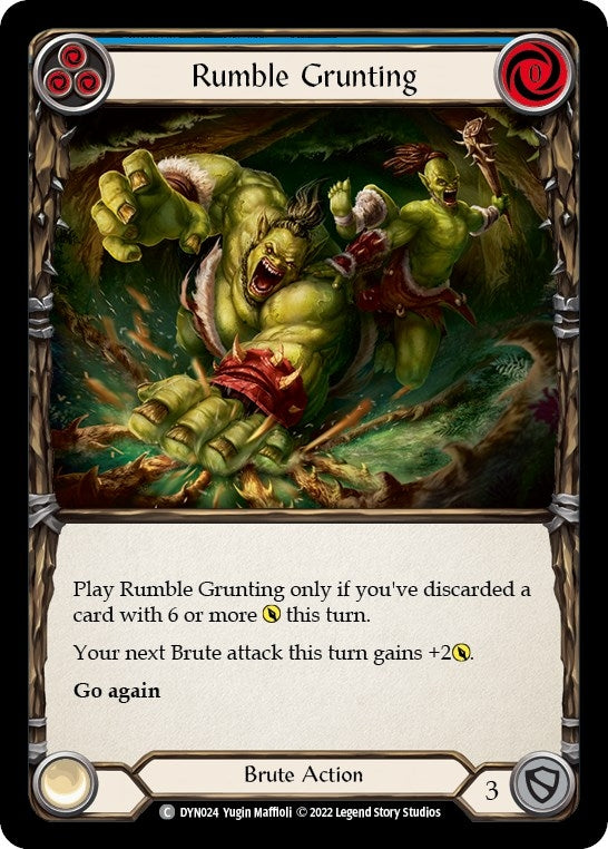 Rumble Grunting (Blue) (24) [DYN] - Flesh and Blood TCG Single