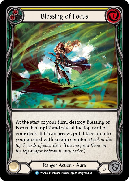 Blessing of Focus (Yellow) (160) [DYN] - Flesh and Blood TCG Single