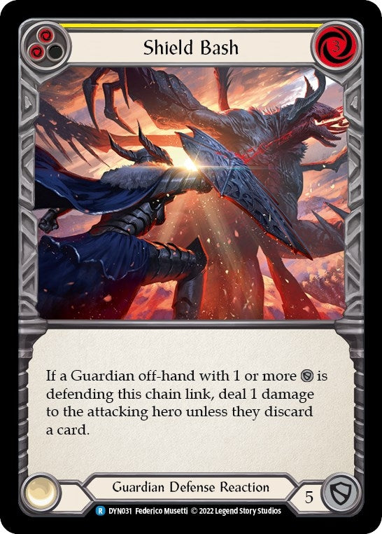 Shield Bash (Yellow) (31) [DYN] - Flesh and Blood TCG Single