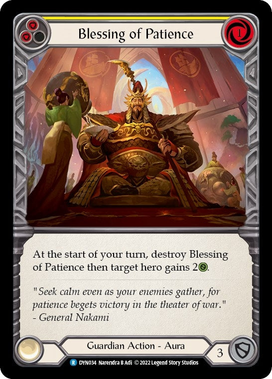 Blessing of Patience (Yellow) (34) [DYN] - Flesh and Blood TCG Single