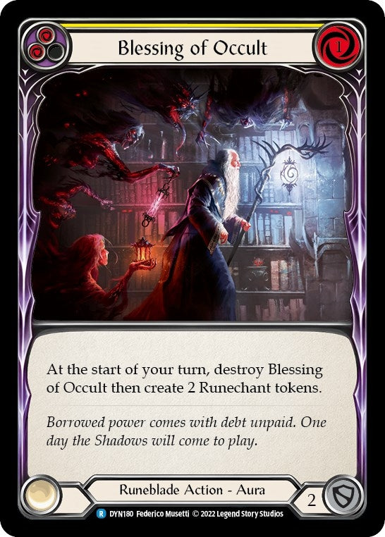Blessing of Occult (Yellow) (180) [DYN] - Flesh and Blood TCG Single