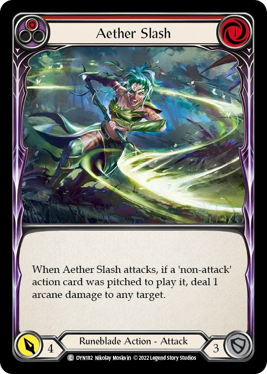Aether Slash (Red) (182) [DYN] - Flesh and Blood TCG Single