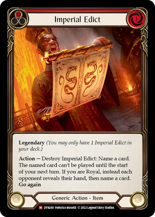 Imperial Edict (240) [DYN] - Flesh and Blood TCG Single