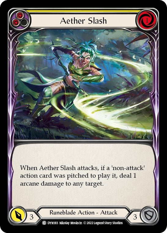 Aether Slash (Yellow) (183) [DYN] - Flesh and Blood TCG Single