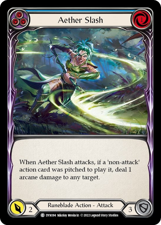 Aether Slash (Blue) (184) [DYN] - Flesh and Blood TCG Single