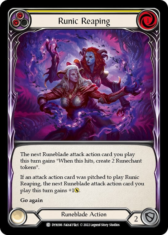 Runic Reaping (Yellow) (186) [DYN] - Flesh and Blood TCG Single