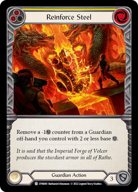 Reinforce Steel (Yellow) (40) [DYN] - Flesh and Blood TCG Single