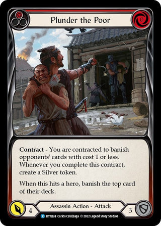 Plunder the Poor (Red) (124) [DYN] - Flesh and Blood TCG Single