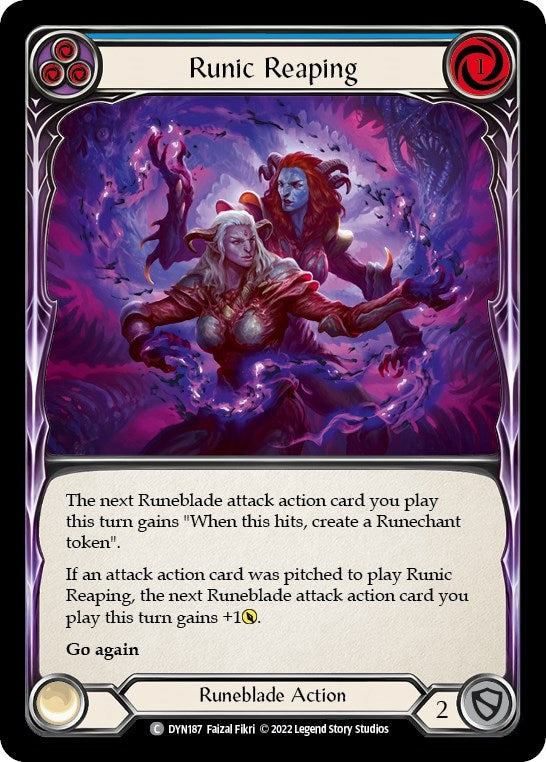 Runic Reaping (Blue) (187) [DYN] - Flesh and Blood TCG Single