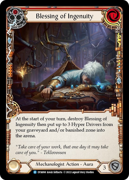 Blessing of Ingenuity (Red) (98) [DYN] - Flesh and Blood TCG Single