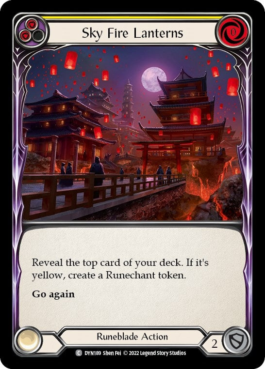 Sky Fire Lanterns (Yellow) (189) [DYN] - Flesh and Blood TCG Single