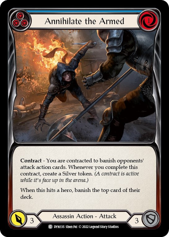 Annihilate the Armed (Blue) (135) [DYN] - Flesh and Blood TCG Single