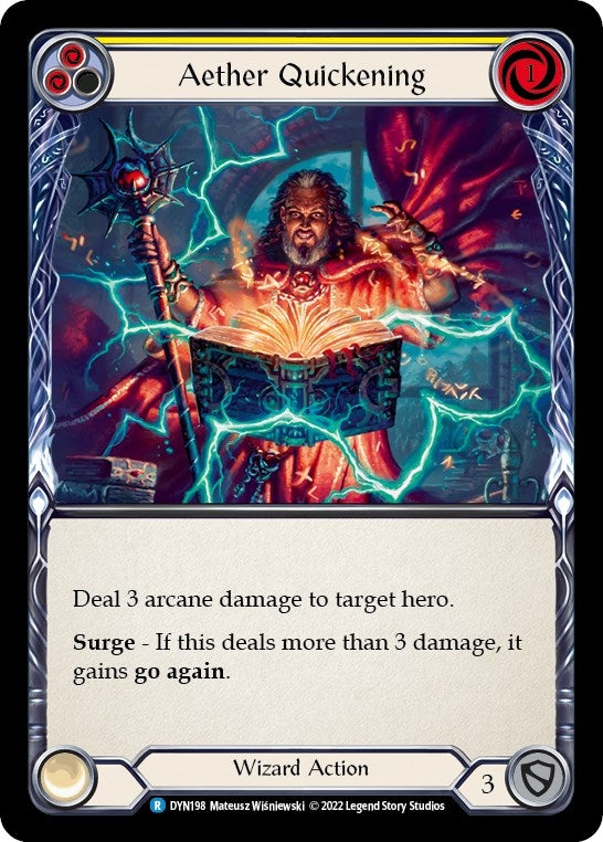 Aether Quickening (Yellow) (198) [DYN] - Flesh and Blood TCG Single