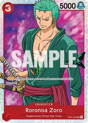 Roronoa Zoro (025) (1025) (OP01) - One Piece Card Game Single