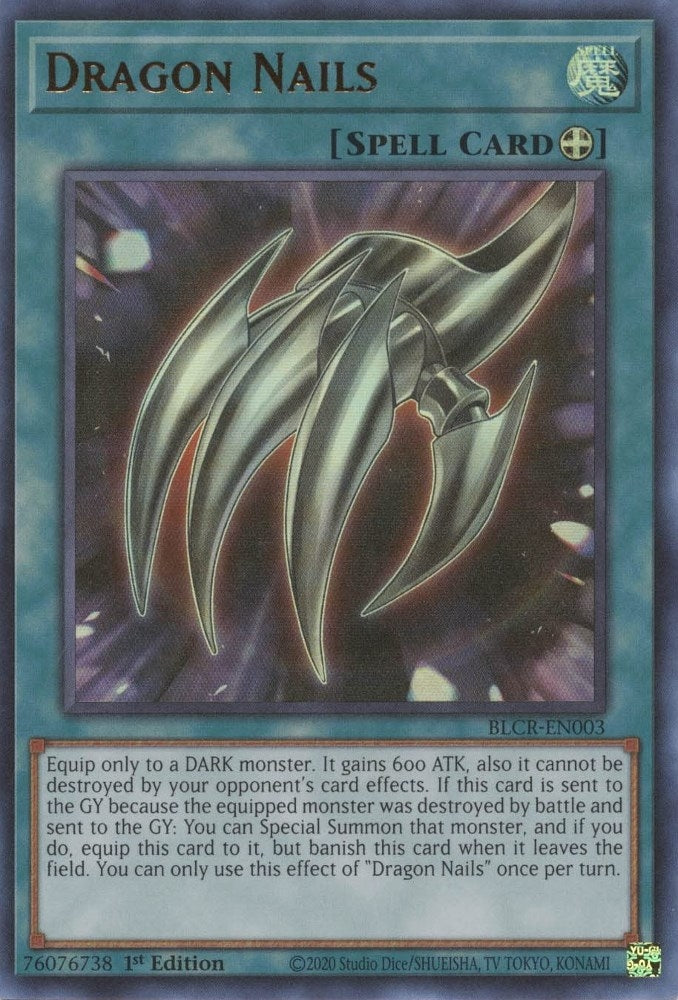 Dragon Nails (3) (BLCR) - YuGiOh Single
