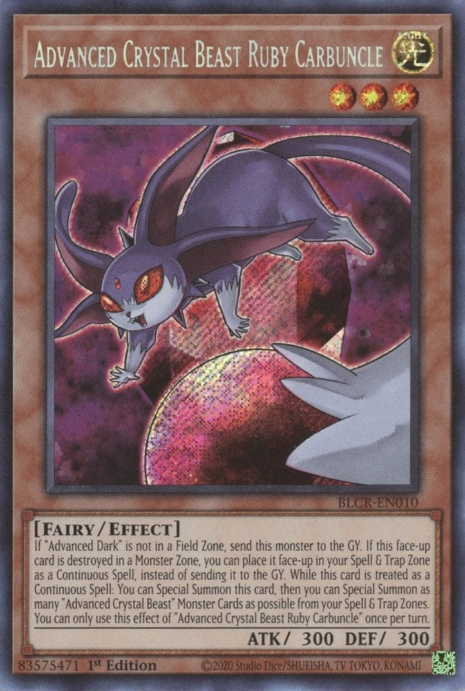 Advanced Crystal Beast Ruby Carbuncle (10) (BLCR) - YuGiOh Single