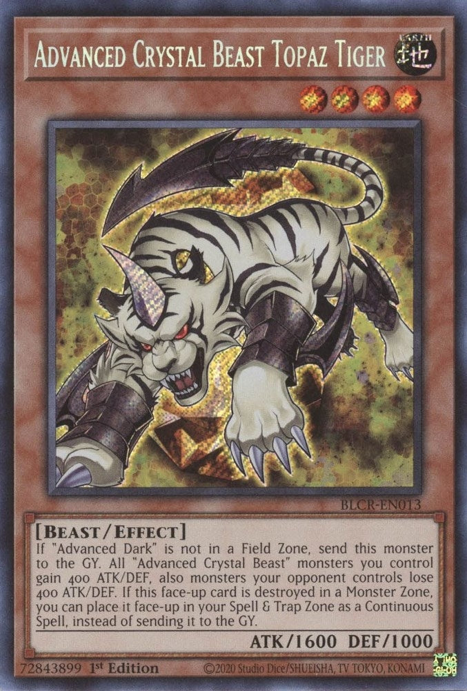 Advanced Crystal Beast Topaz Tiger (13) (BLCR) - YuGiOh Single