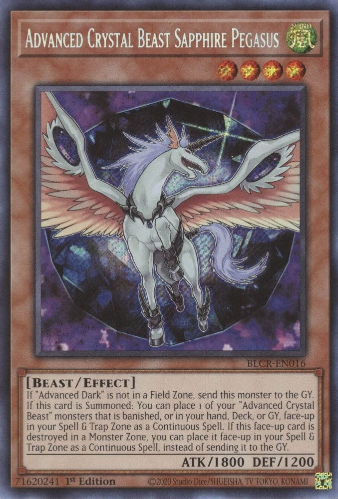 Advanced Crystal Beast Sapphire Pegasus (16) (BLCR) - YuGiOh Single
