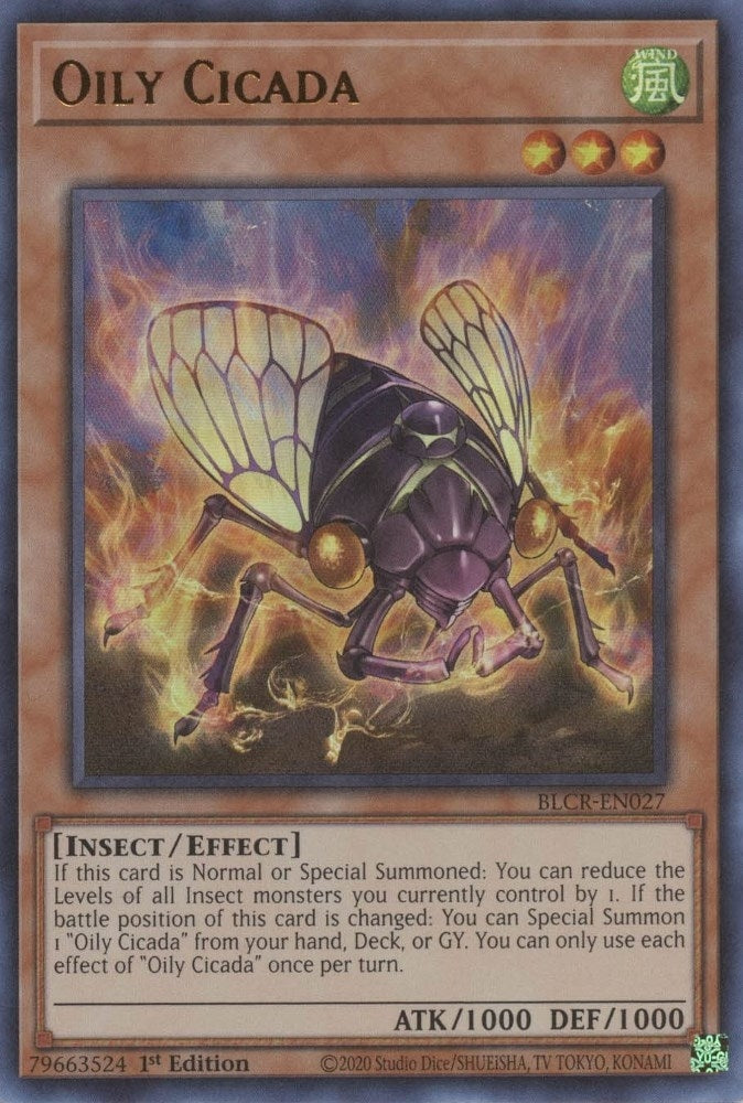 Oily Cicada (27) (BLCR) - YuGiOh Single