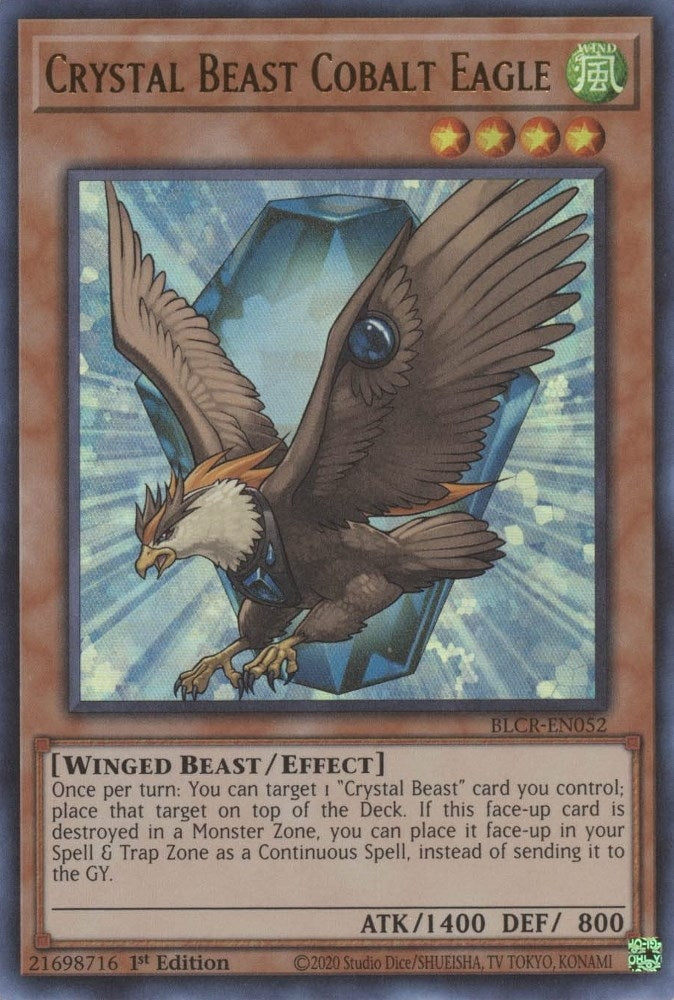 Crystal Beast Cobalt Eagle (52) (BLCR) - YuGiOh Single