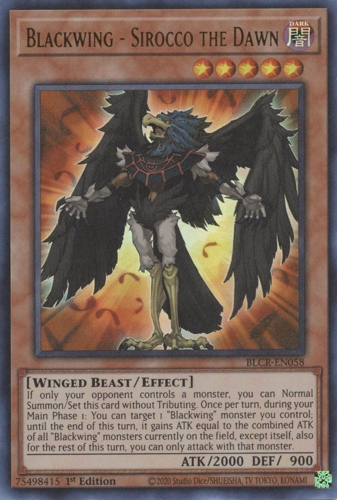Blackwing - Sirocco the Dawn (58) (BLCR) - YuGiOh Single