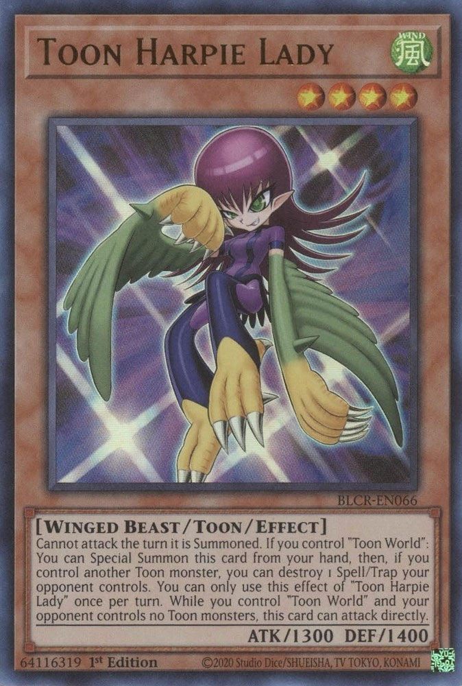 Toon Harpie Lady (66) (BLCR) - YuGiOh Single