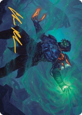 Mishra Claimed by Gix Art Card (Gold-Stamped Signature) (37) [ASBRO] - MTG Single