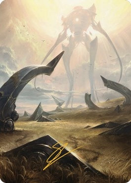 Plains (47) Art Card (Gold-Stamped Signature) (47) [ASBRO] - MTG Single