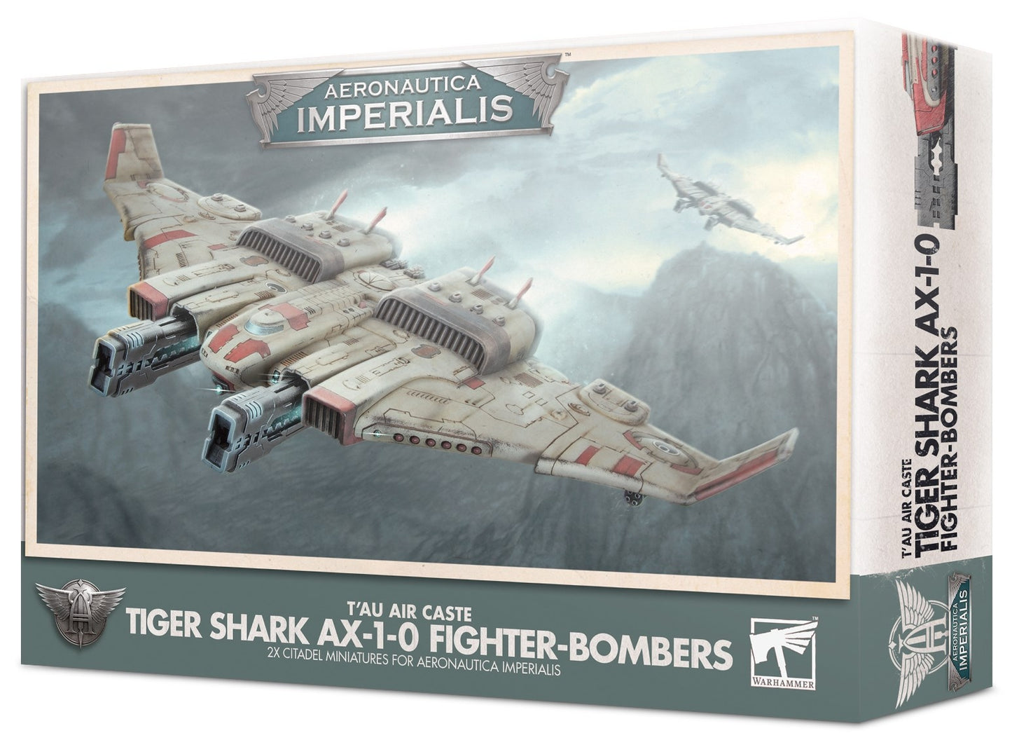 Aeronautica Imperialis - T’au Air Caste Tiger Shark AX-1-0 Fighter-Bombers [PLAS] - Warhammer Box Sets Sealed