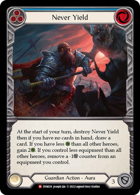 Never Yield (29) [DYN] - Flesh and Blood TCG Single