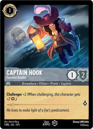 Captain Hook - Forceful Duelist (7) (D23) - Disney Lorcana Single