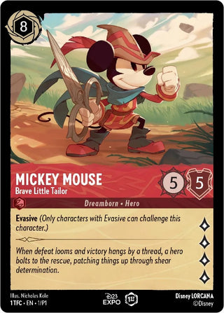 Mickey Mouse - Brave Little Tailor (1) (D23) - Disney Lorcana Single