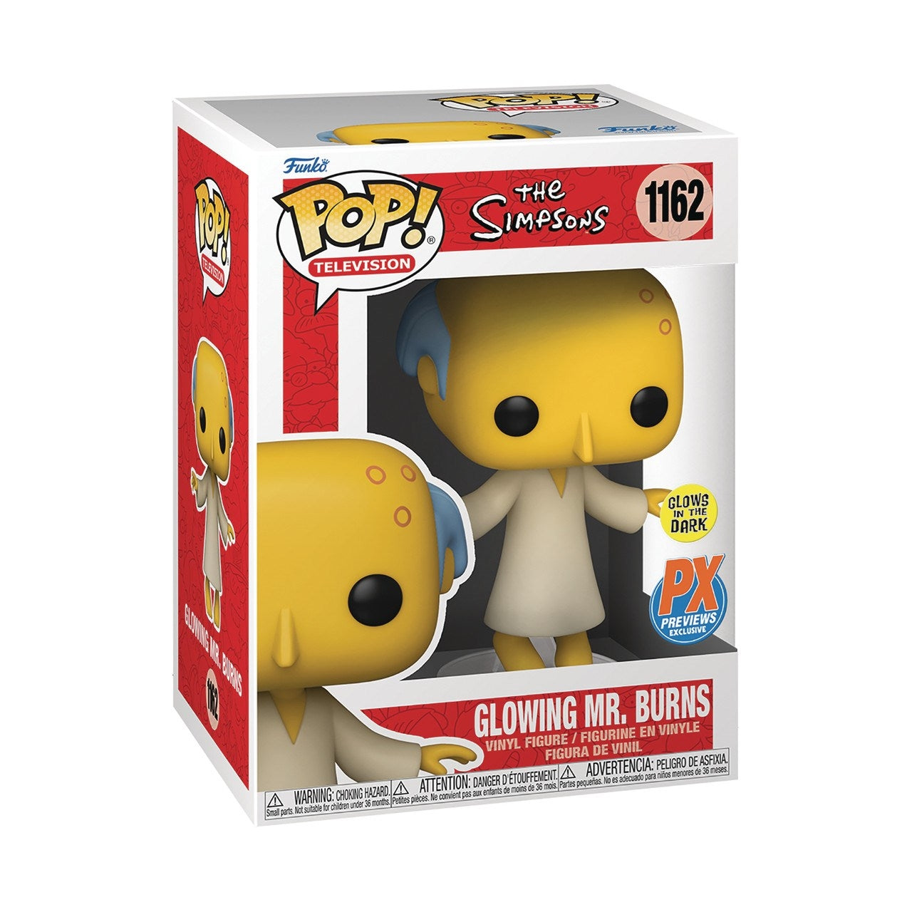 The Simpsons: Glowing Mr. Burns (Glow in the Dark) (1162) [POP!] - Funko Sealed
