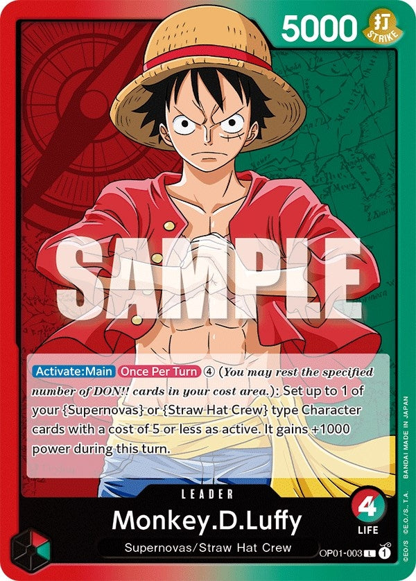 Monkey.D.Luffy (003) (1003) (OP01) - One Piece Card Game Single
