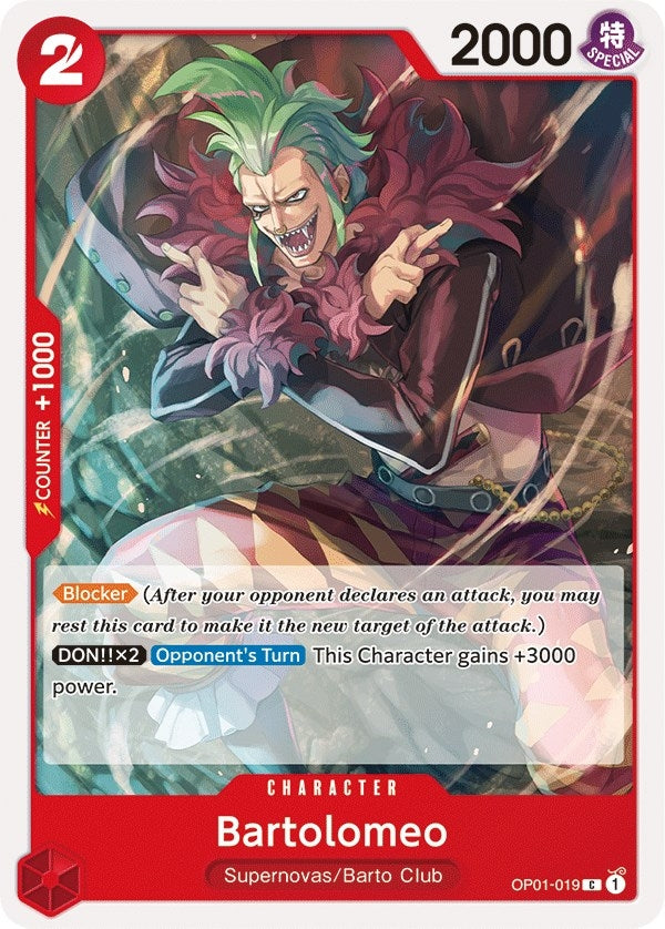 Bartolomeo (1019) (OP01) - One Piece Card Game Single