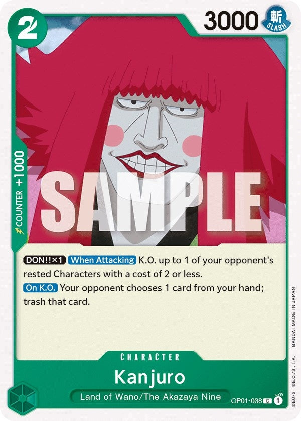 Kanjuro (1038) (OP01) - One Piece Card Game Single