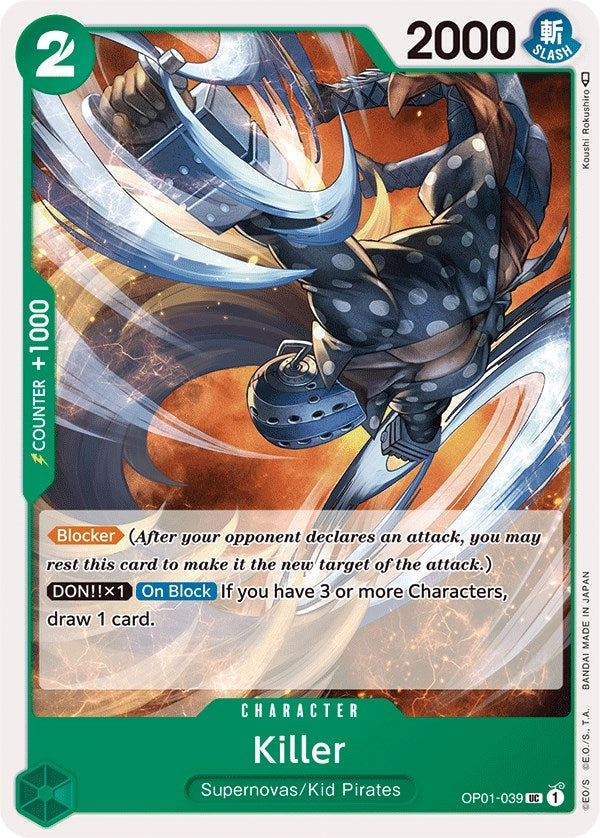 Killer (1039) (OP01) - One Piece Card Game Single