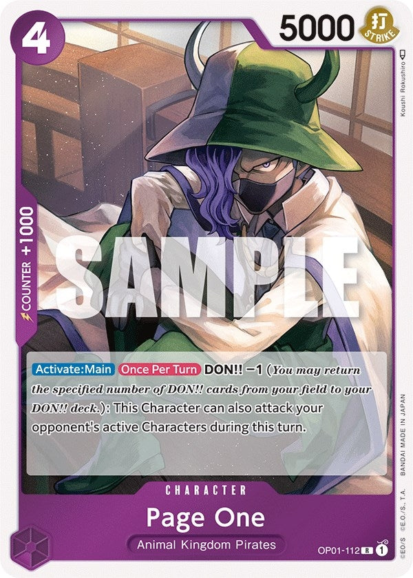 Page One (1112) (OP01) - One Piece Card Game Single
